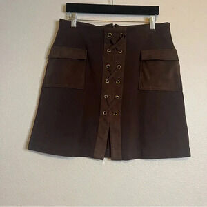 Michael Michael Kors Skirt Womens Size L Brown Classic Casual Career wear Short